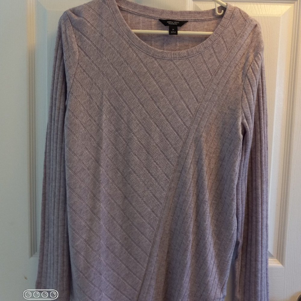 Simply Vera Wang Purple Tunic Top Size Medium